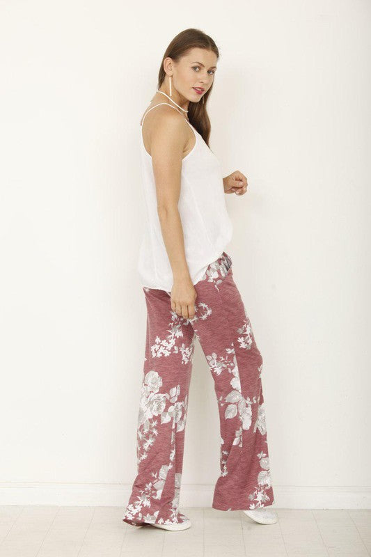 Fold over wide leg palazzo pants