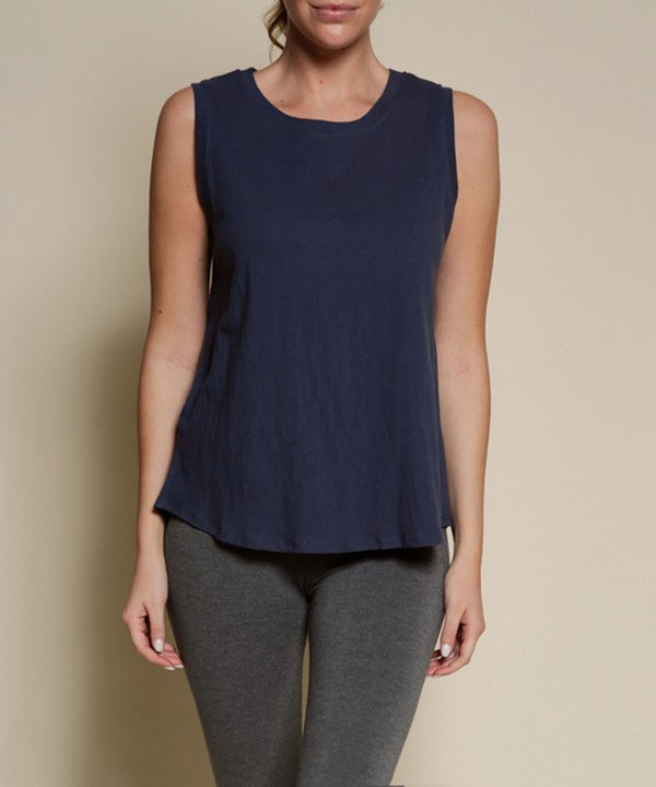 RECYCLED COTTON MUSCLE TANK