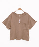 POCKET OVERSIZE CROP T