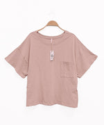 POCKET OVERSIZE CROP T