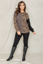 Stripe Contrast Color Block Tunic