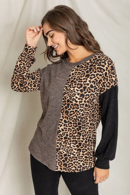 Stripe Contrast Color Block Tunic