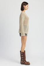 CROCHET LONG SLEEVE TOP