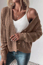 WomenOpen Knit Drop Shoulder Sweater Cardigan