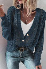 WomenOpen Knit Drop Shoulder Sweater Cardigan