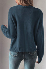 WomenOpen Knit Drop Shoulder Sweater Cardigan