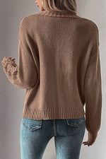 WomenOpen Knit Drop Shoulder Sweater Cardigan