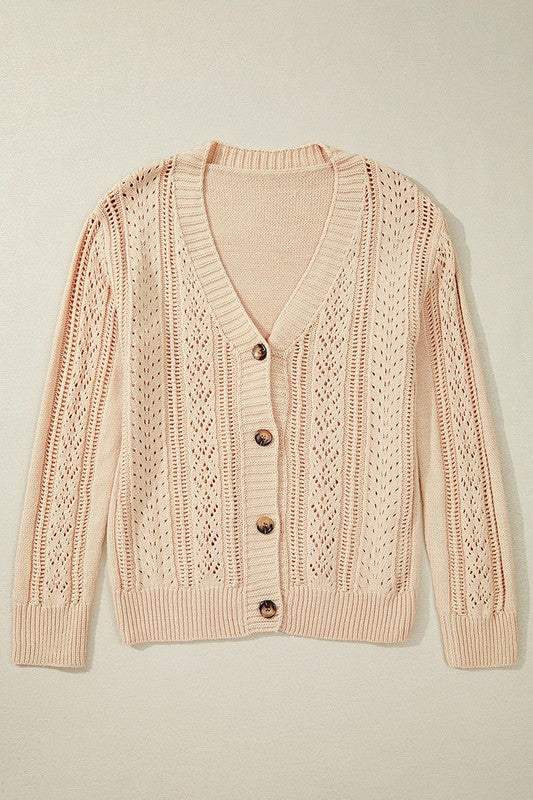 WomenOpen Knit Drop Shoulder Sweater Cardigan