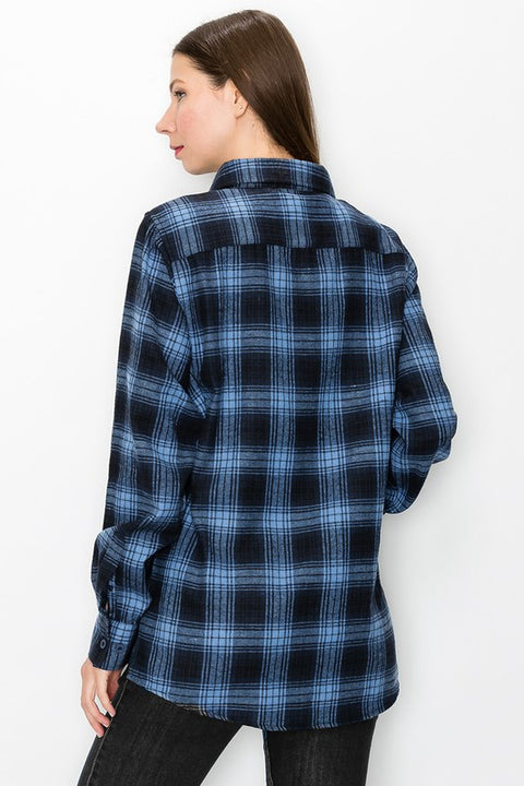 Boyfriend Oversize Checker Plaid Flannel