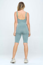 SeamlessRib Romper Jumpsuit Set