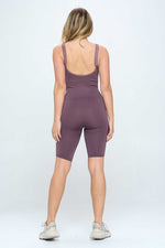 SeamlessRib Romper Jumpsuit Set