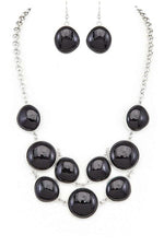 Pebble Stone Statement Necklace Set